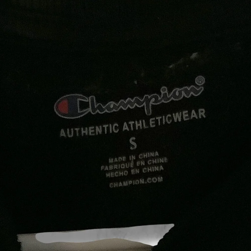 Champion Authentic Athleticwear Girls Size S Black Pullover Crew Neck Sweatshirt